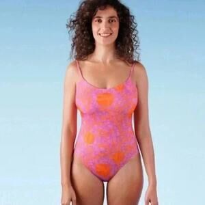 Liberty & Justice Womens Swimsuit pink orange tropical beach pool Vacation